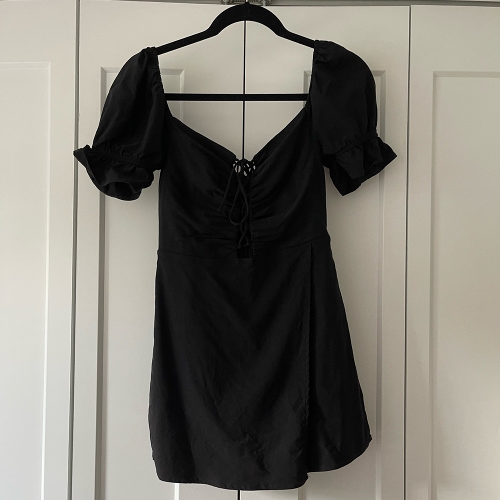 blue blush black skort romper